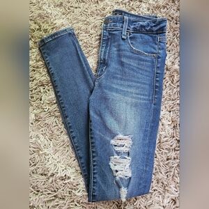 Abercrombie & Fitch Simone Distressed High Rise Super Skinny Jeans Size 24/00